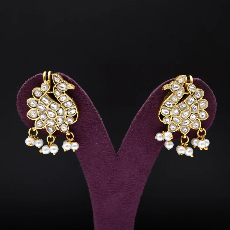 Premium Jadau Kundan Big Peacock Bugadi
